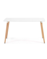Pack mesa Nórdica blanca 120 cm con 4 sillas Tulipa