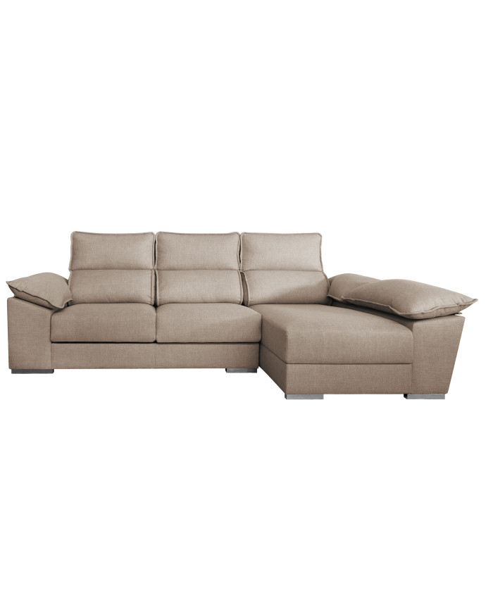 Sofá Chaise Longue Diamo con arcón y 2 puffs