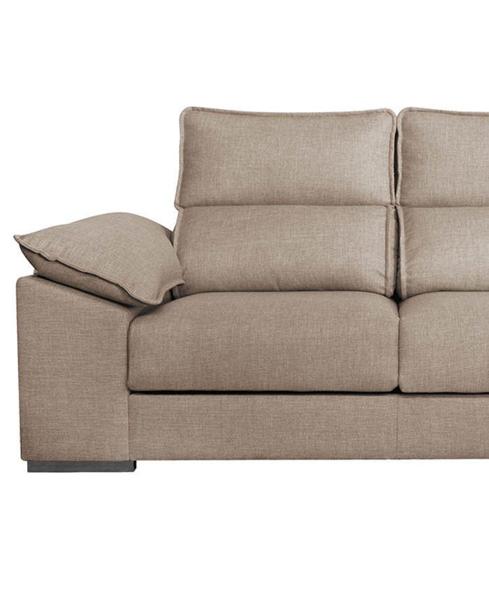 Sofá Chaise Longue Diamo con arcón y 2 puffs