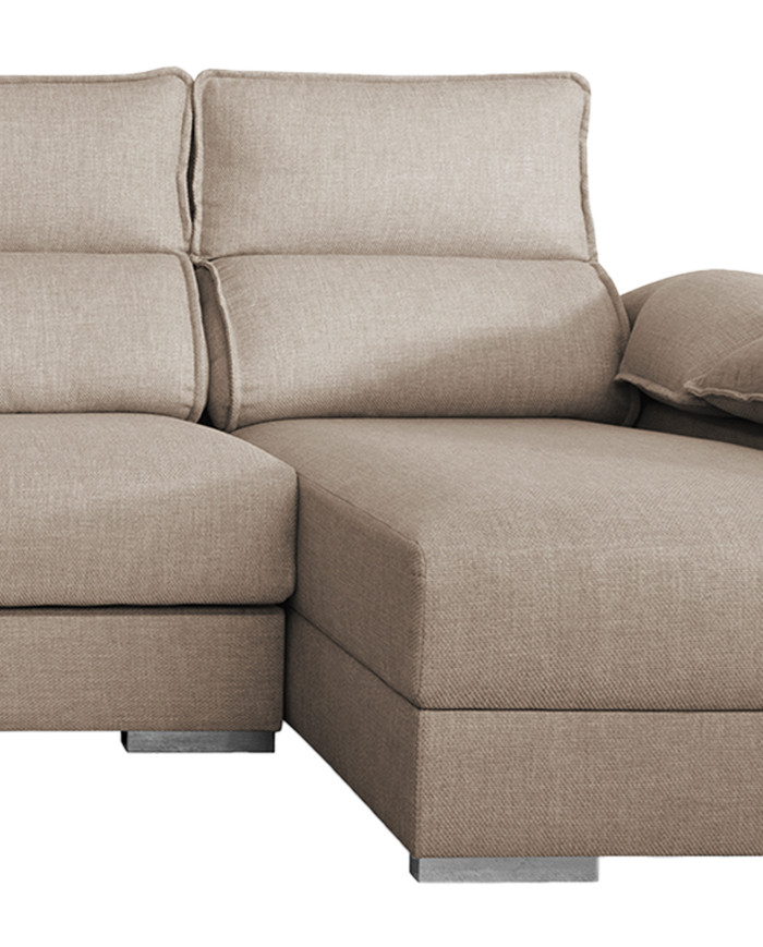 Sofá Chaise Longue Diamo con arcón y 2 puffs