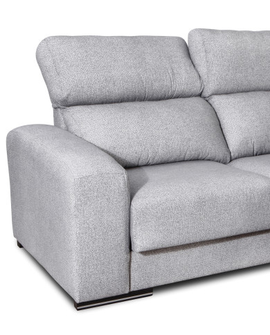 Sofá Chaise Longue Roni con asientos deslizantes y arcón