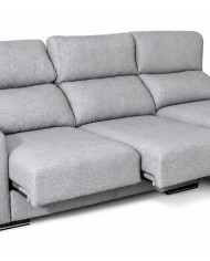 Sofá Chaise Longue Roni con asientos deslizantes y arcón