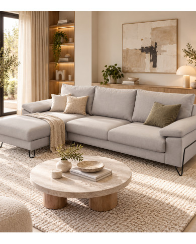 Sofá Chaise Longue Danko de 290 cm desenfundable