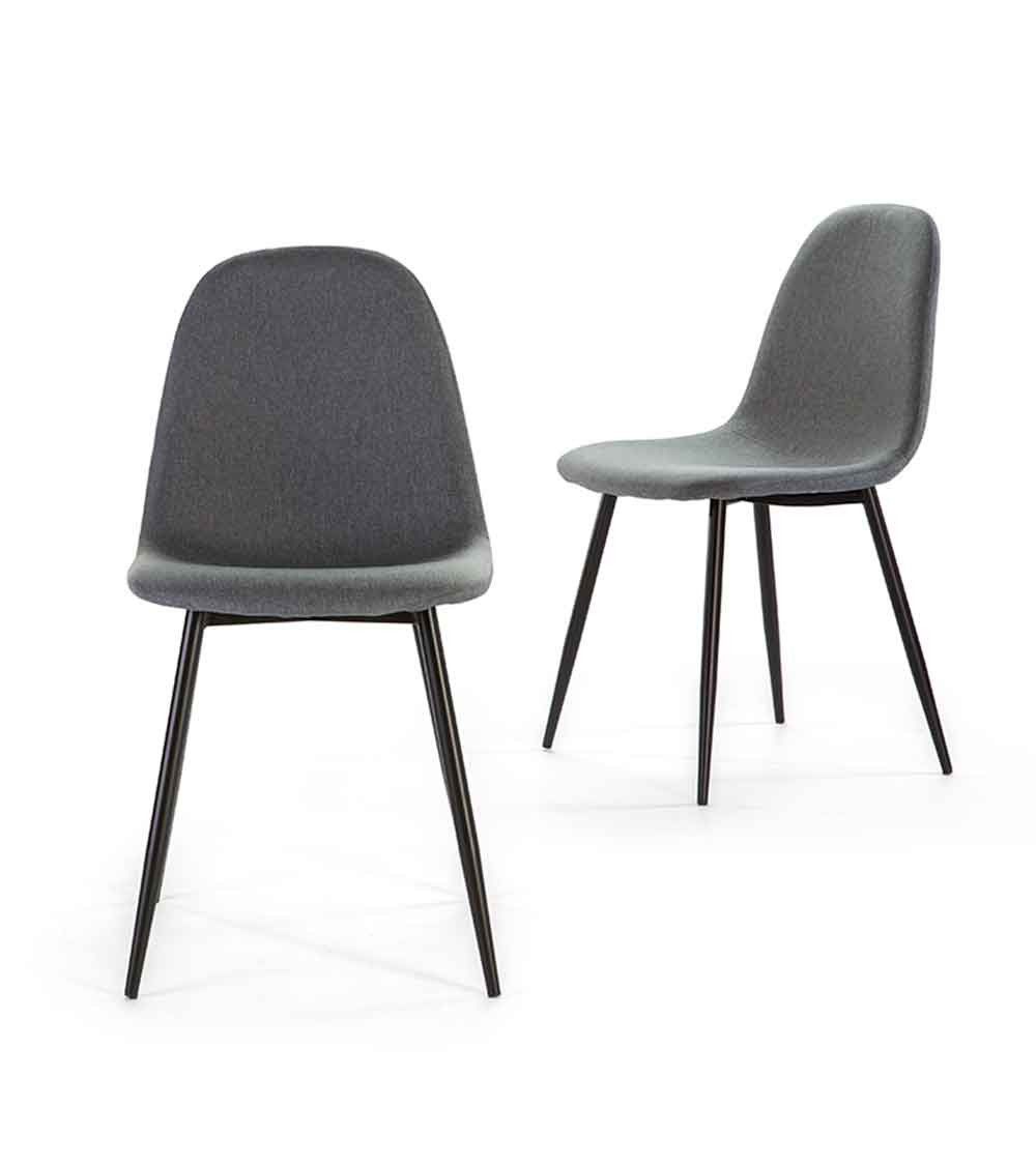 Sillas de comedor de terciopelo SWEDEN - Pack 4 Uds.