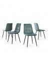 Pack de 4 sillas de comedor de terciopelo ASTRID