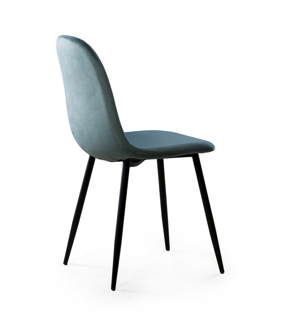 Sillas de comedor de terciopelo SWEDEN - Pack 4 Uds.