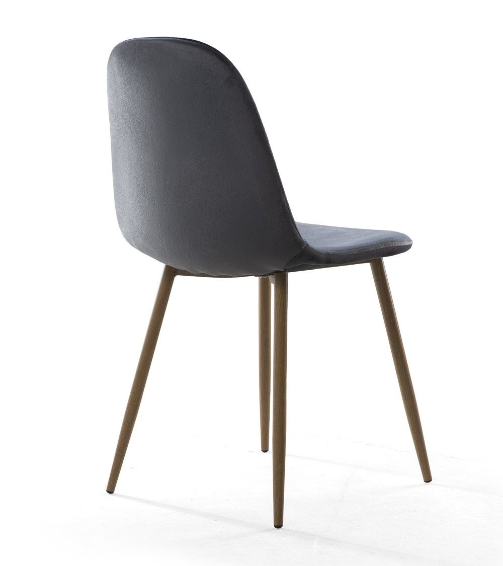 Sillas de comedor de terciopelo SWEDEN - Pack 4 Uds.