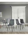 Pack de 4 sillas de comedor de terciopelo ASTRID Pack de 4 sillas de comedor de terciopelo ASTRID