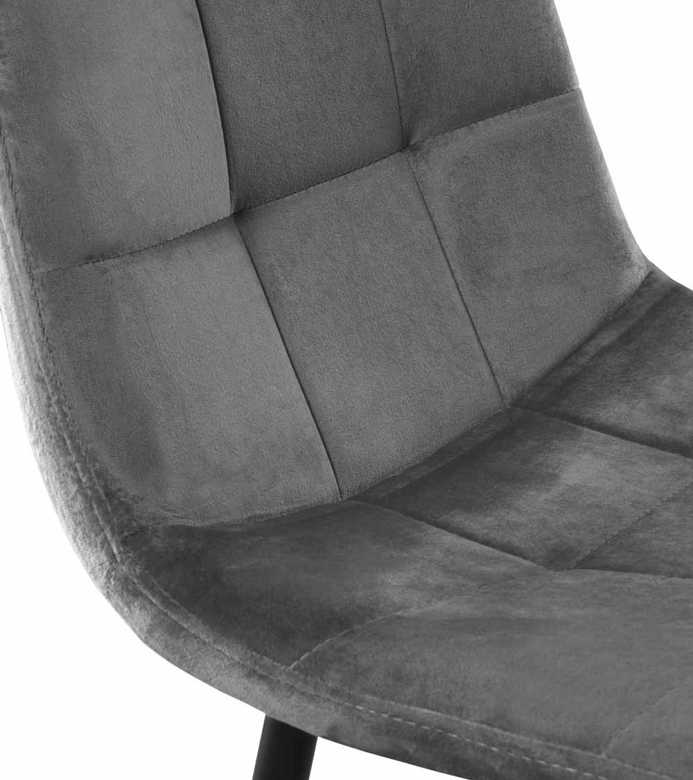 Pack de 4 sillas de comedor de terciopelo ASTRID Pack de 4 sillas de comedor de terciopelo ASTRID