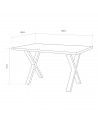 Mesa comedor industrial pata 'X' LINCOLN