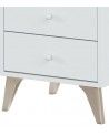 Mesita de noche blanca nórdica CANDY Mesita de noche blanca nórdica CANDY