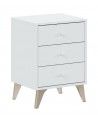 Mesita de noche blanca nórdica CANDY Mesita de noche blanca nórdica CANDY