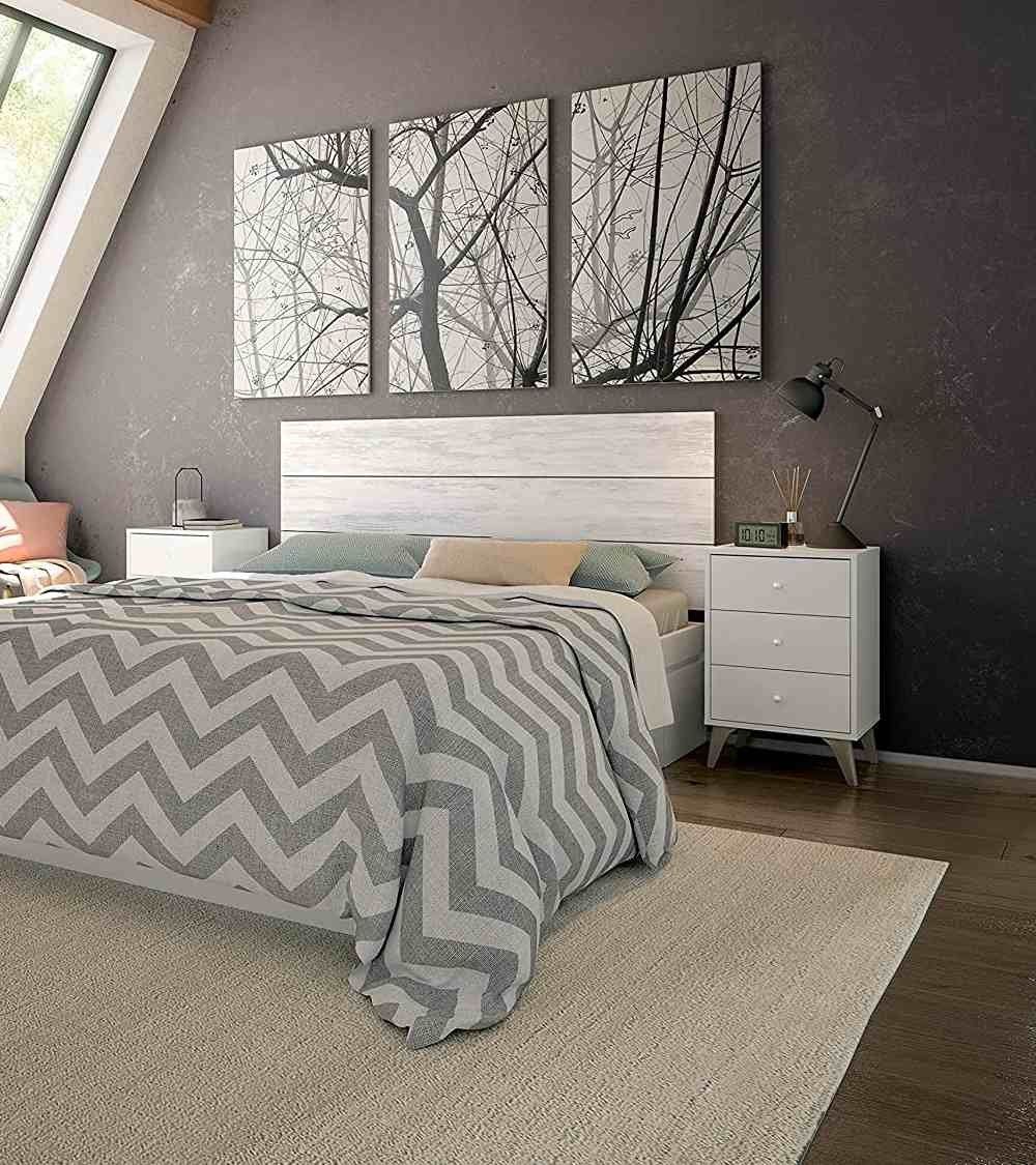 Mesita de noche blanca nórdica CANDY Mesita de noche blanca nórdica CANDY