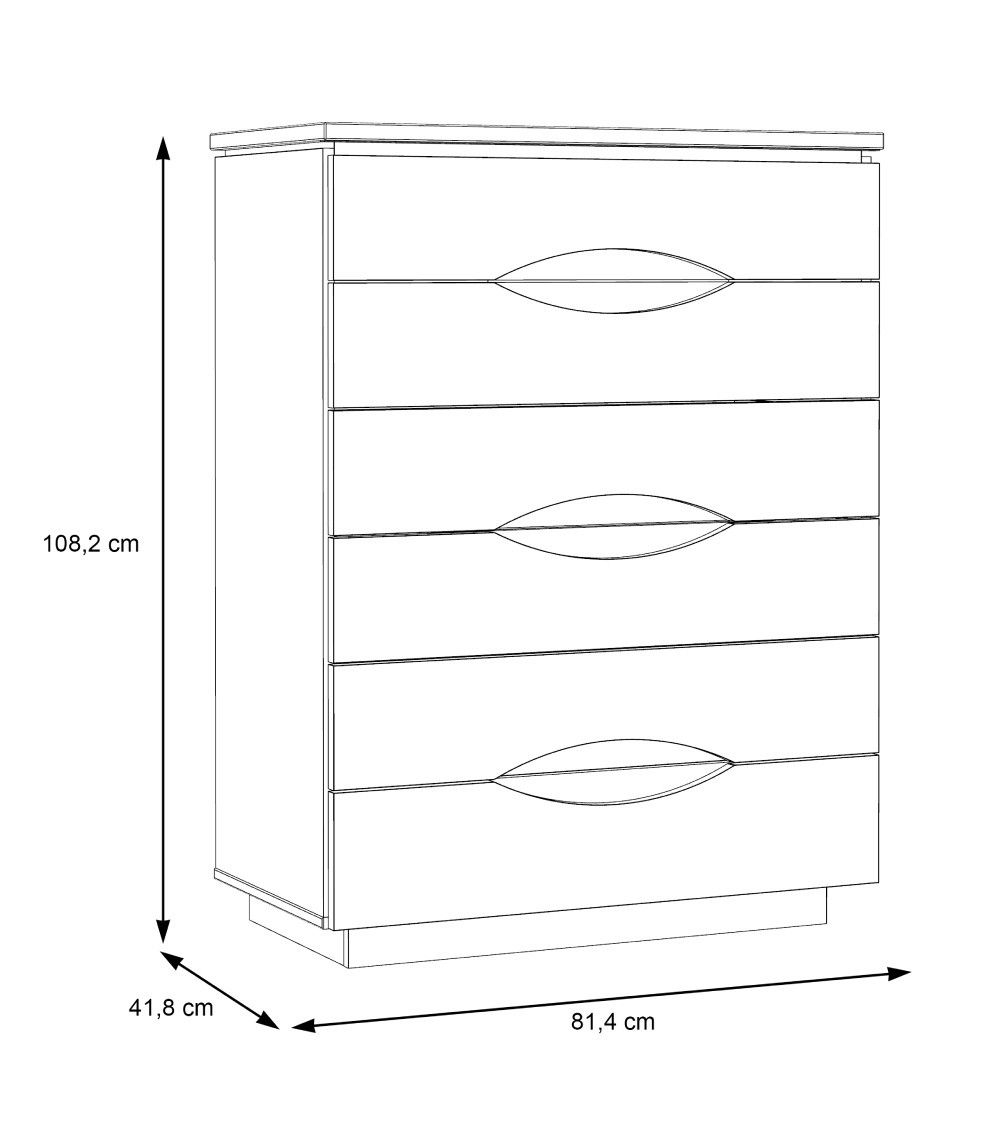 Sinfonier 6 cajones con luces led SATURN