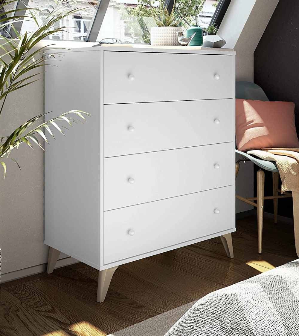 Cómoda 4 cajones blanca CANDY