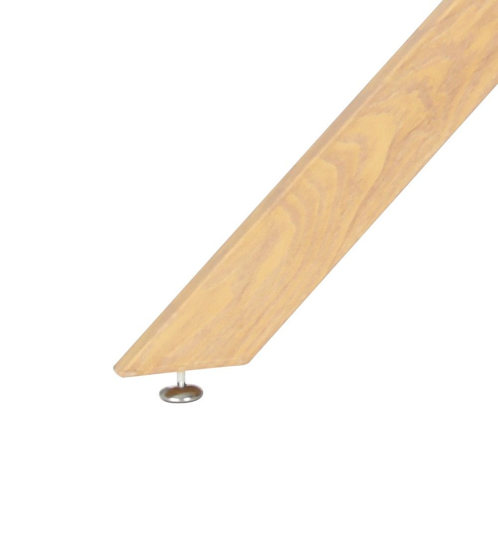 Mesa comedor redonda de cristal DAN patas cruzadas