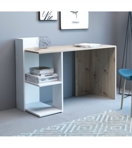 Mesa escritorio industrial con estantería TOKIO II