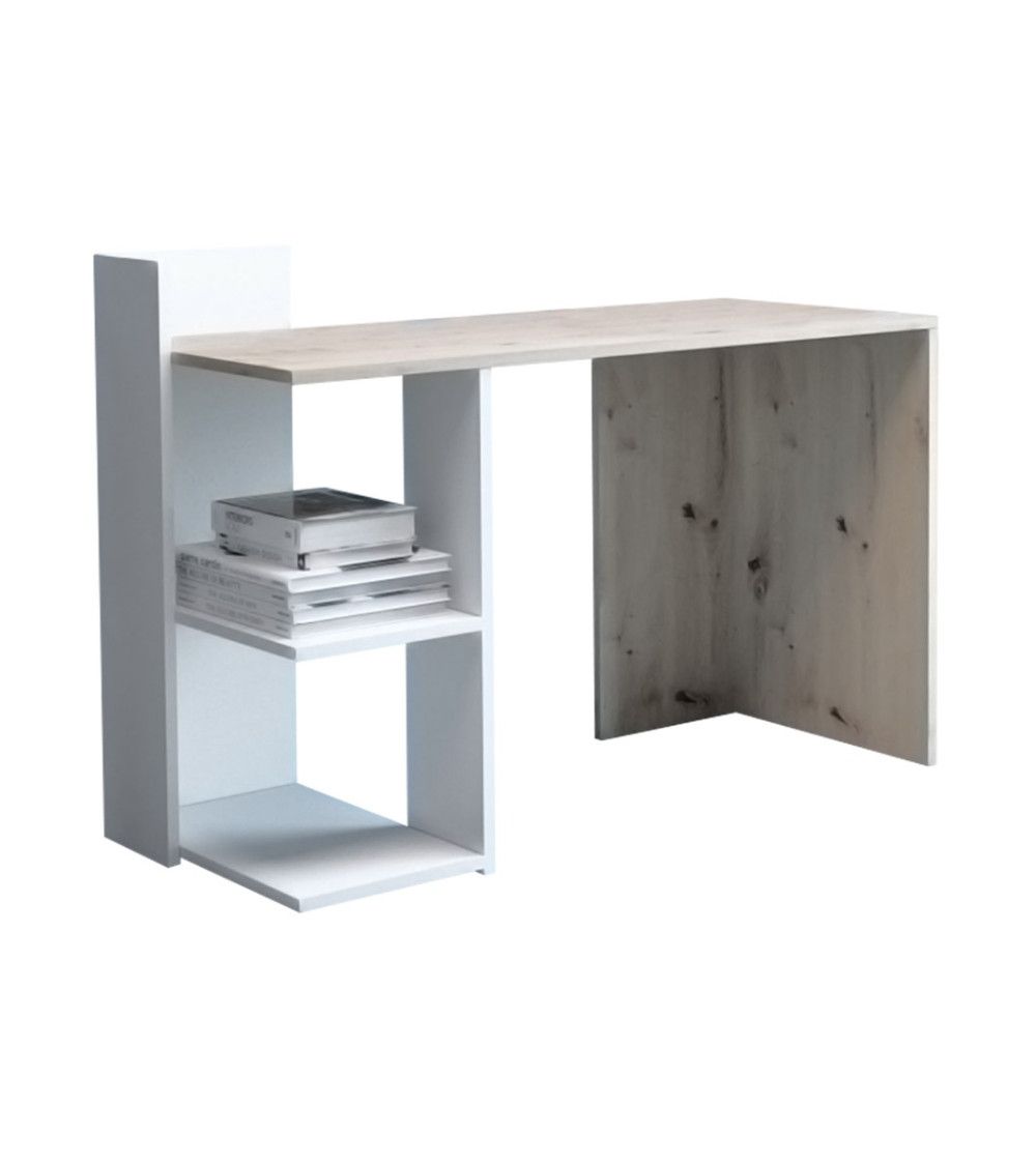 Mesa escritorio industrial con estantería TOKIO II