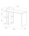 Mesa escritorio industrial con estantería TOKIO II