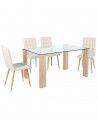 Mesa comedor rectangular cristal CANNES
