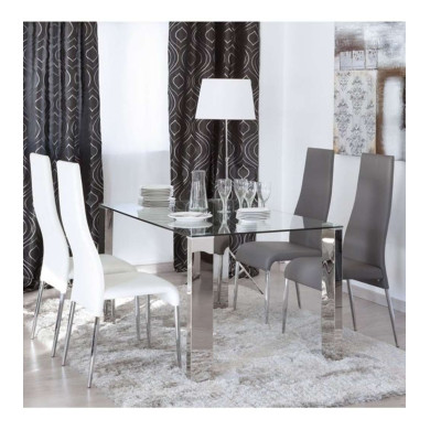 Mesa comedor rectangular cristal CANNES
