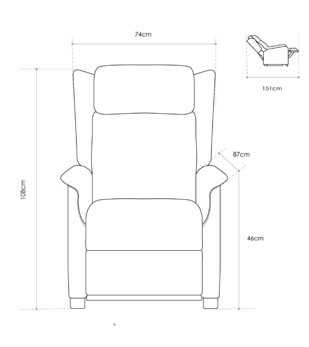 Sillón Relax BASICO, el clásico sillón orejero modernizado | Don Tresillo