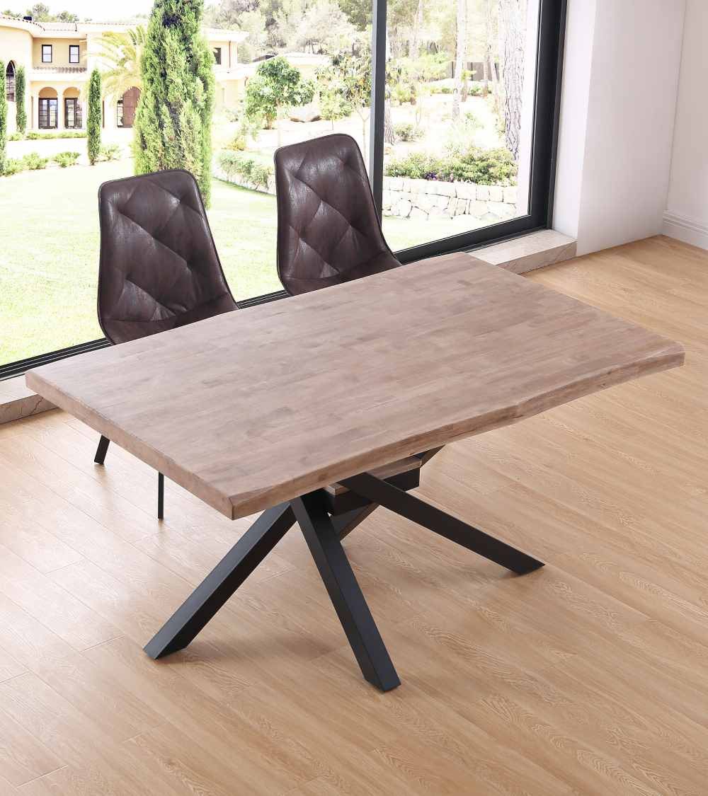 Mesa comedor industrial GAEL patas metal cruzadas