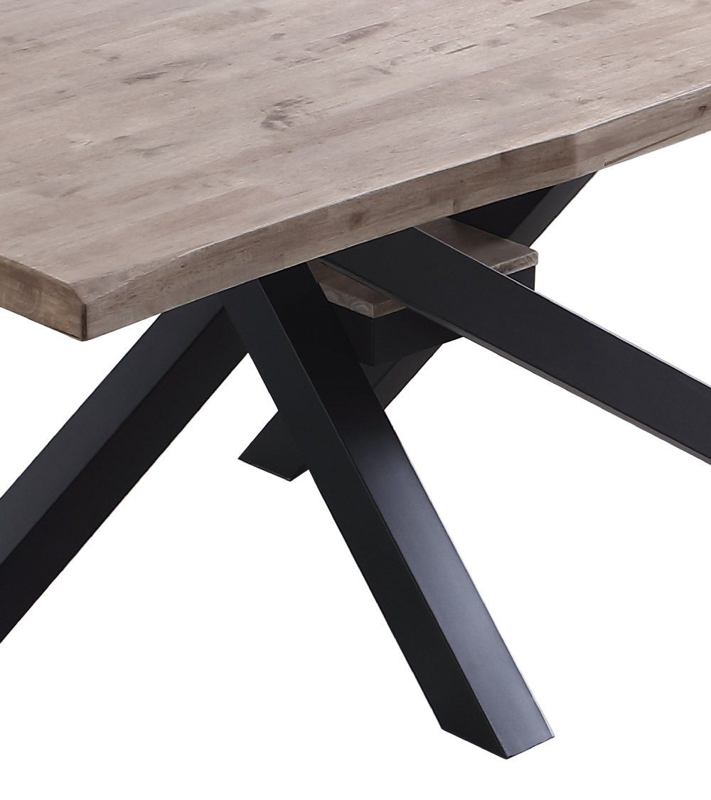 Mesa comedor industrial GAEL patas metal cruzadas