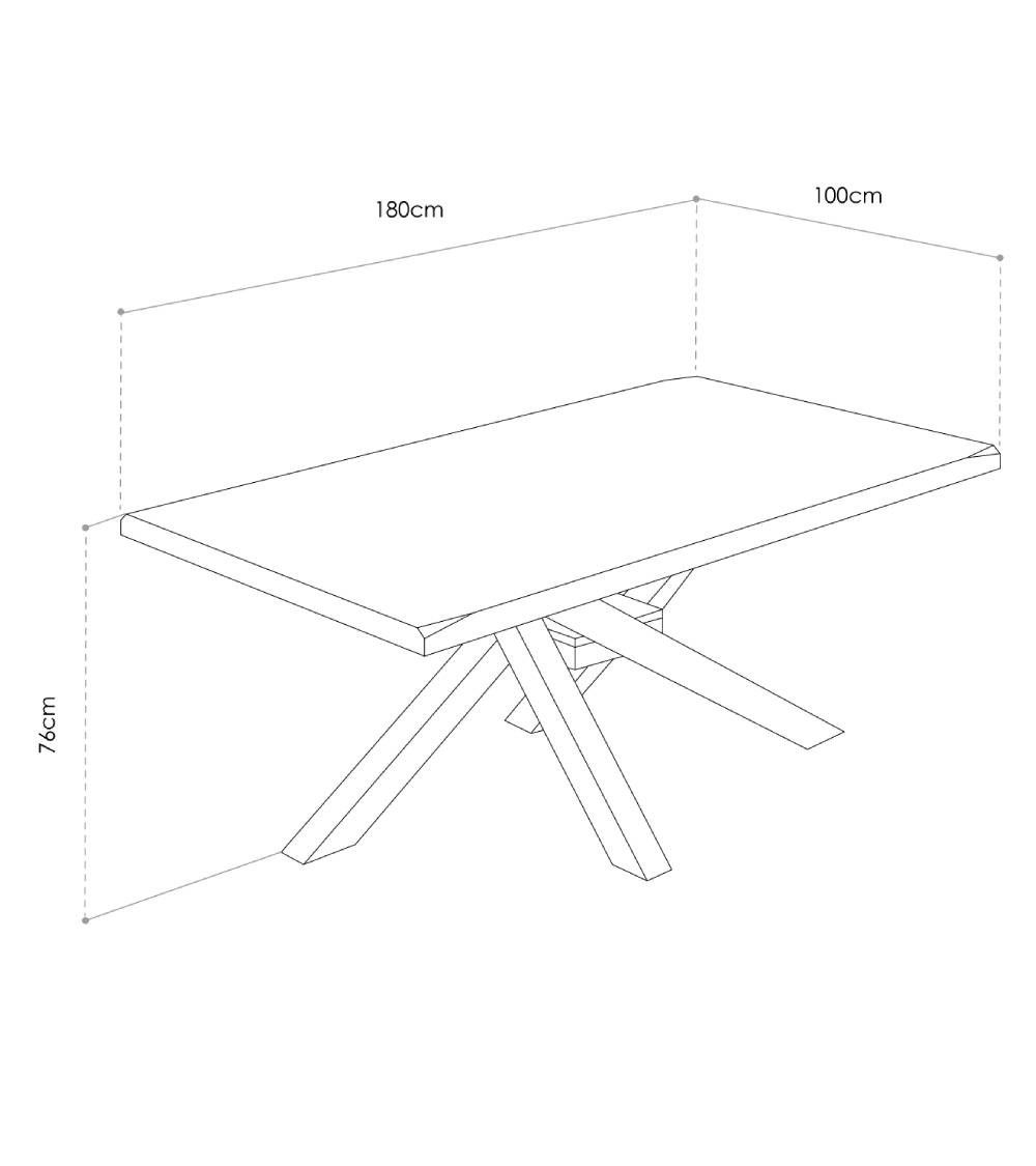 Mesa comedor industrial GAEL patas metal cruzadas
