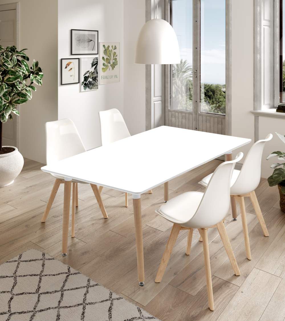Mesa comedor extensible rectangular NÓRDICA