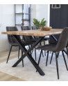 Mesa comedor industrial pata 'X' LINCOLN