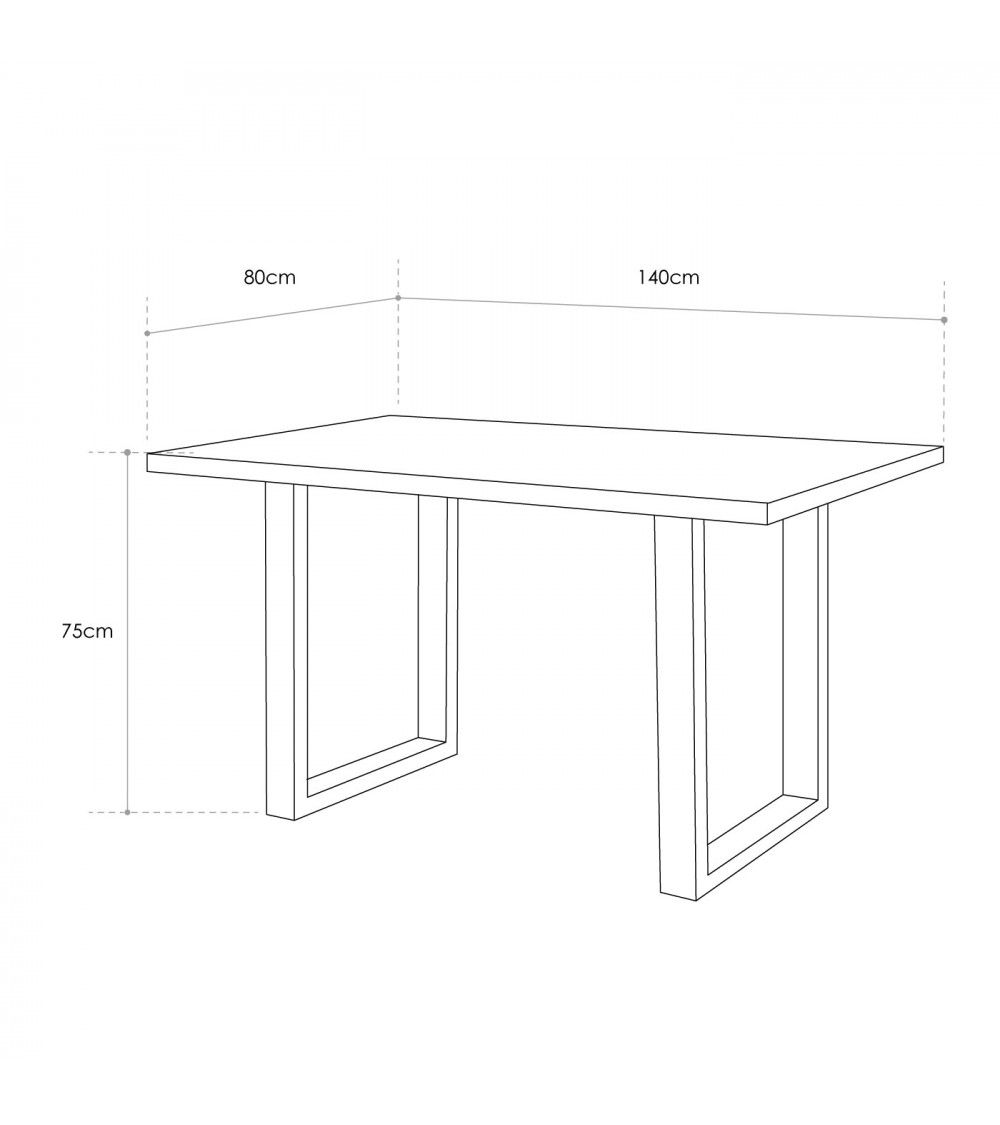 Mesa comedor industrial pata 'U' VINCE