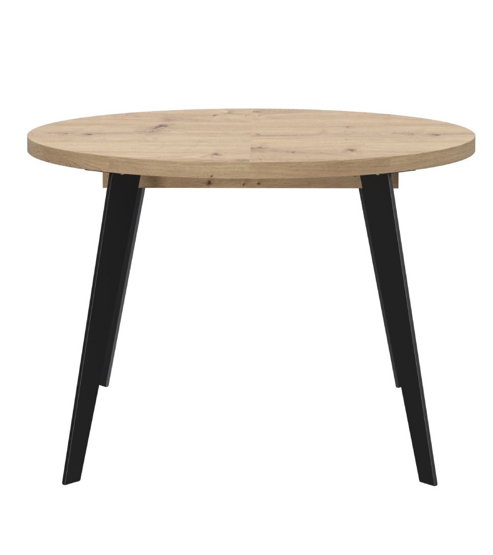 Mesa comedor redonda extensible industrial LOKI