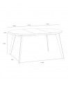 Mesa comedor redonda extensible industrial LOKI