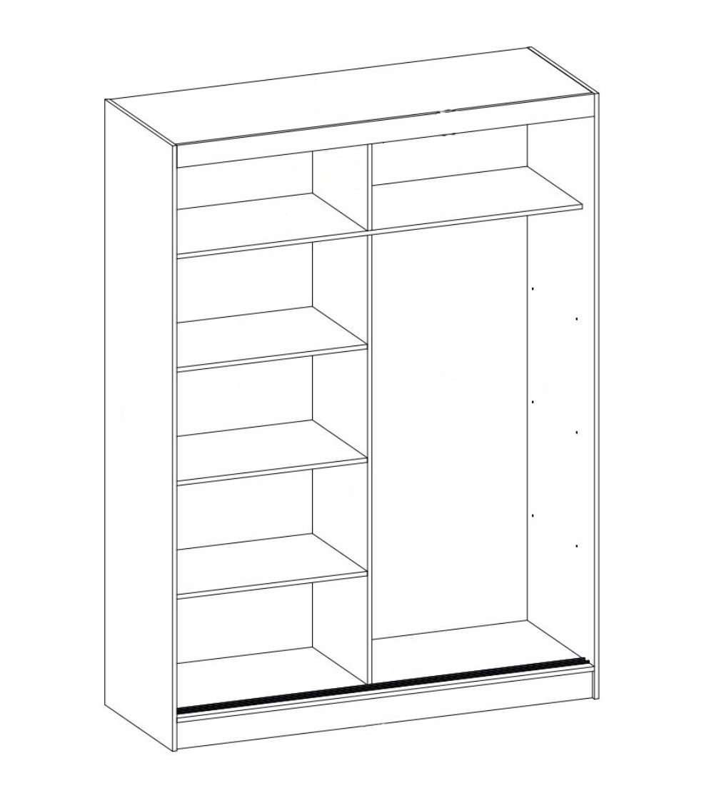 Armario 2 puertas correderas 180 cm JANGO