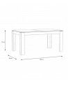 Mesa comedor extensible blanca SNOW