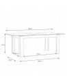 Mesa comedor extensible blanca SNOW