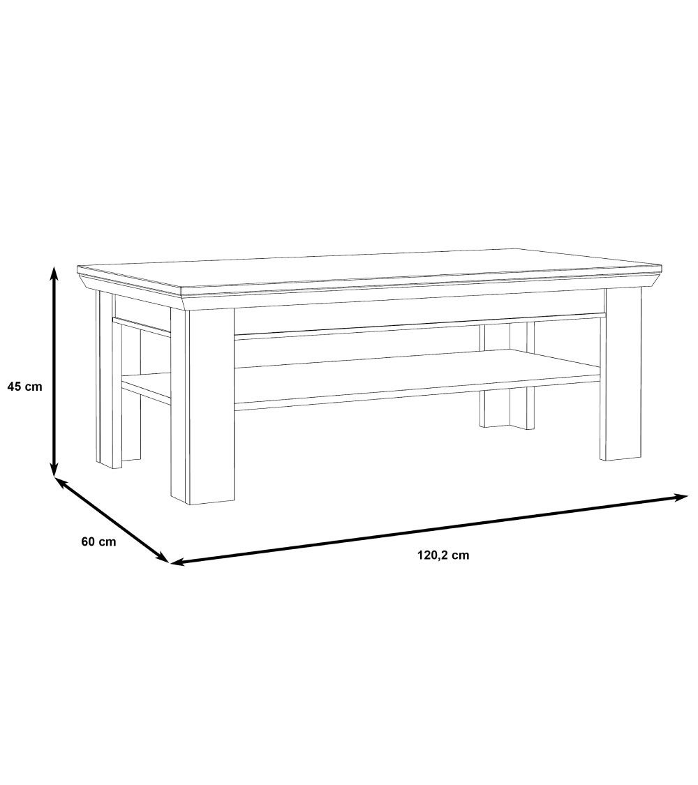 Mesa de centro KAREN rústica moderna