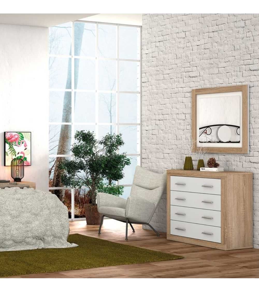 Cómoda dormitorio de 4 cajones JANA