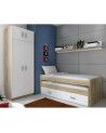 Cama compacta CHASE con cama extra + 2 cajones