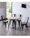 Mesa comedor redonda extensible industrial SKADI