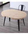 Mesa comedor redonda extensible industrial SKADI