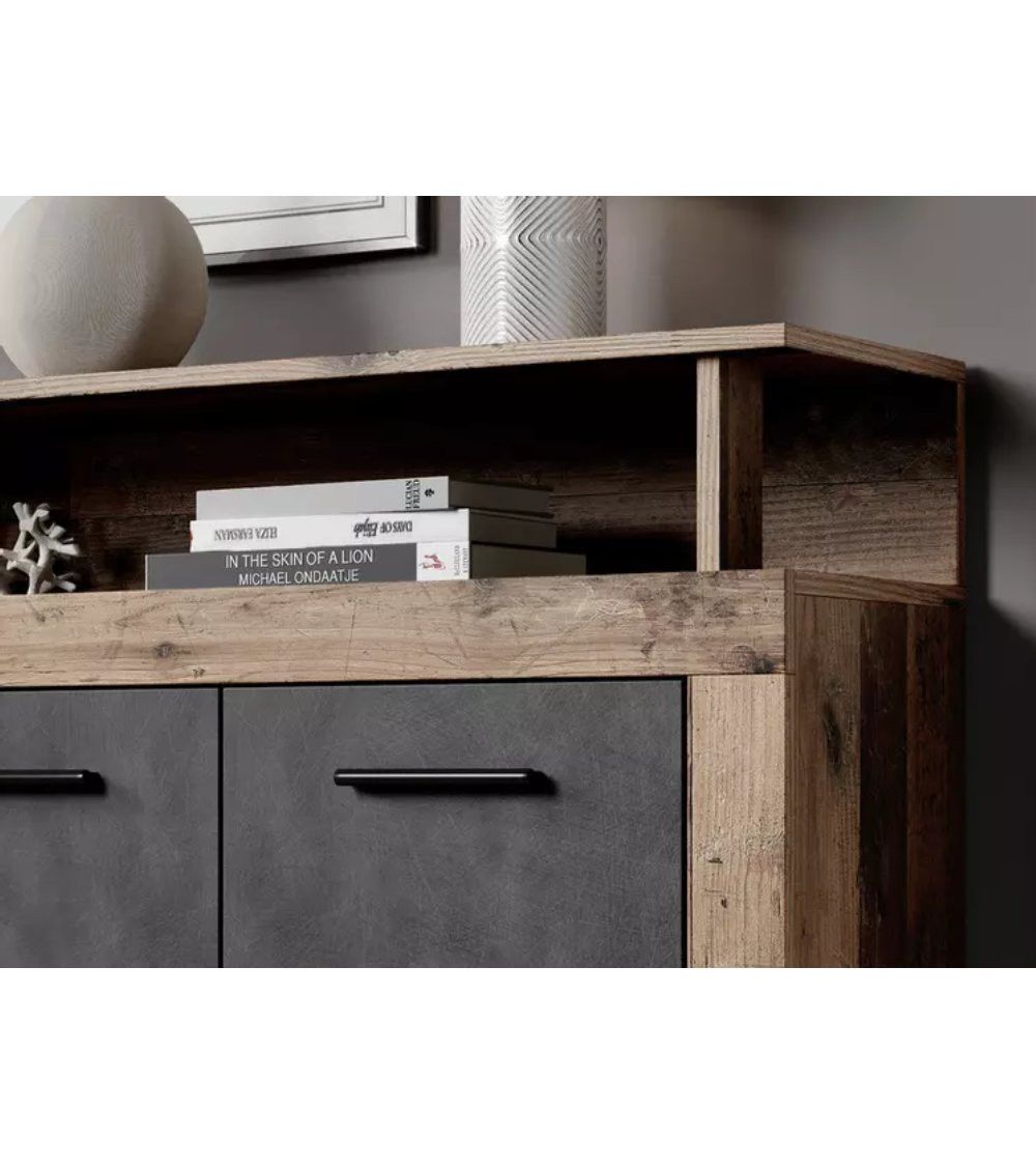 Mueble aparador LUANA 4 puertas 4 cajones