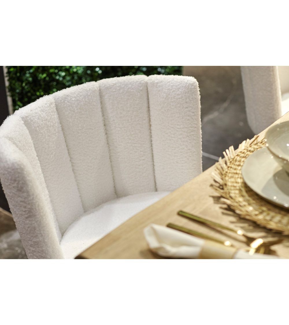 Pack de 4 sillas de comedor de borreguito NERTA