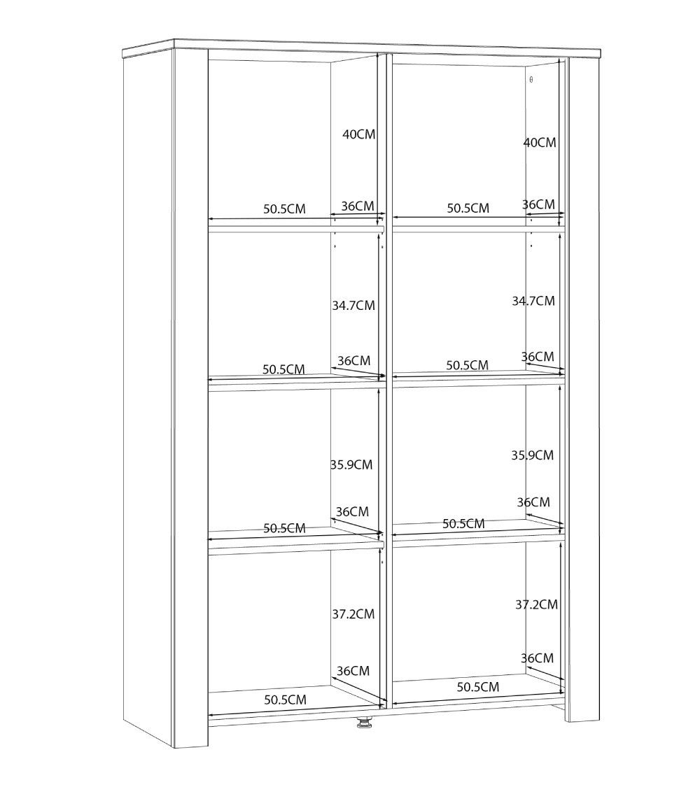 Vitrina alta 2 puertas ODIN, en azul marino Vitrina alta 2 puertas ODIN, en azul marino