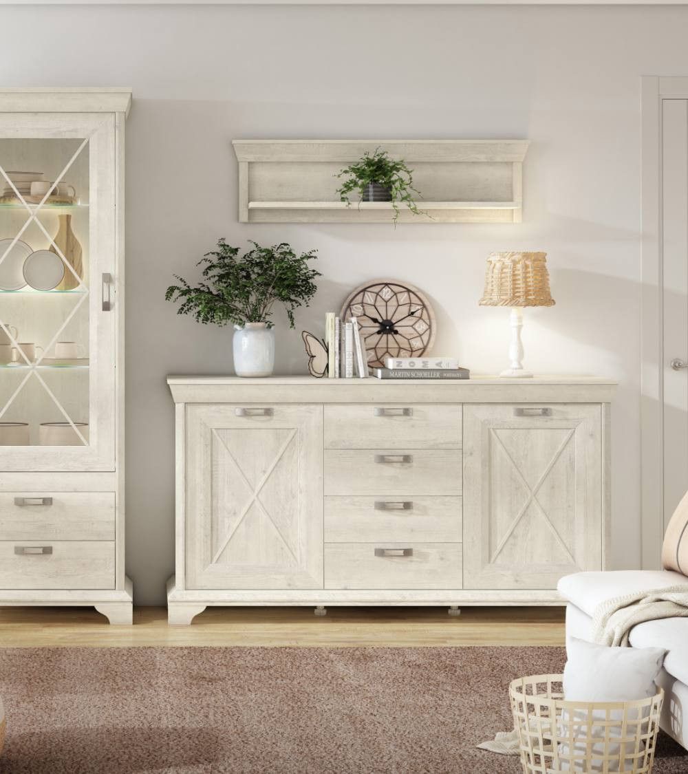 Estante de pared KAREN rústico moderno