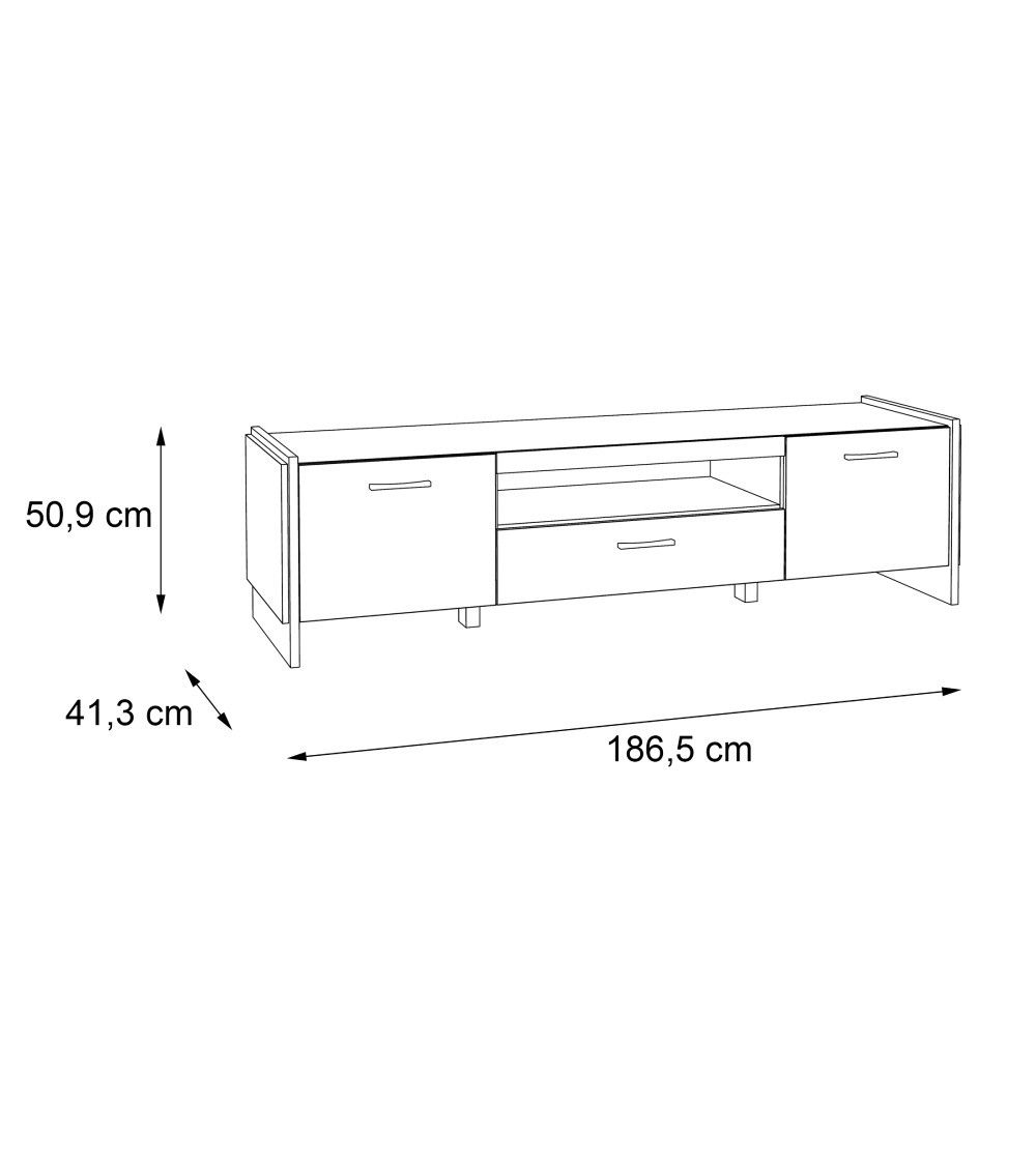 Mueble de TV de estilo industrial FRANK