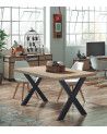 Mesa de comedor industrial DAREK pata X
