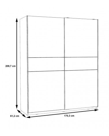 Armario puertas correderas Winter (170 cm ancho)