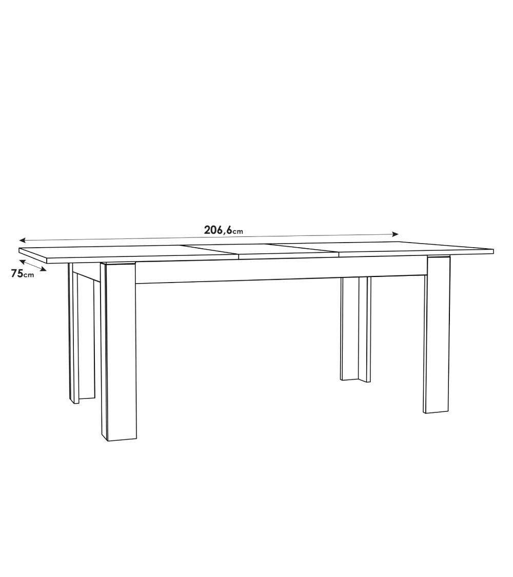 Mesa de comedor extensible YUKON